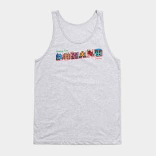 Greetings from Burano in Venice Vintage style retro souvenir Tank Top